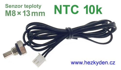 Termistor NTC 10k - senzor teploty šroub M8×13 mm