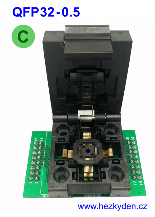 Test socket QFP32-0.5 PCB