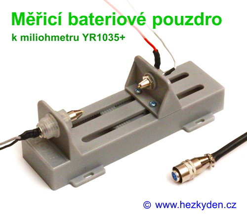Tester baterií miliohmetr YR1035 - měřicí bateriové pouzdro