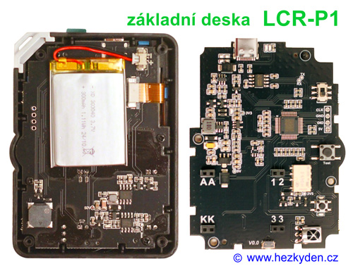 Tester elektro součástek LCR-P1 - deska