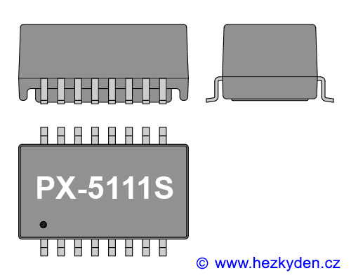 Ethernetový transformátor PX-5111S - pouzdro