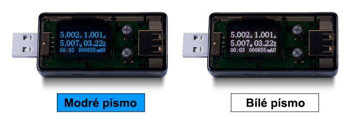 USB Doctor OLED USB2.0 - Barva písma/fontu