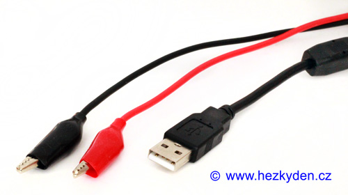 USB kabel s krokodýlky - konektor