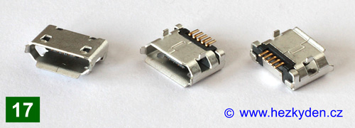 USB micro B - typ 17