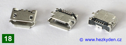 USB micro B - typ 18