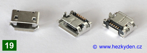 USB micro B - typ 19