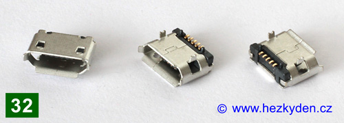 USB micro B - typ 32