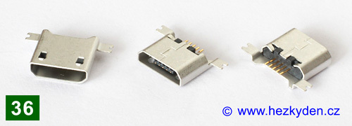 USB micro B - typ 36