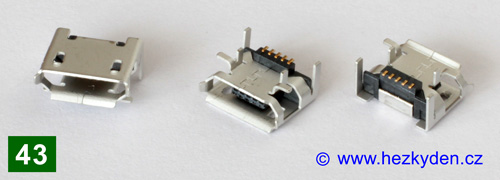USB micro B - typ 43
