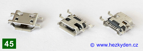 USB micro B - typ 45