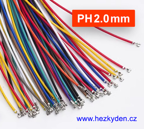 Vodič s oboustranně nakripovanými piny PH2.0 mm