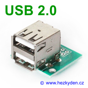 Adapter USB 2.0 typ A zásuvka dvojitá