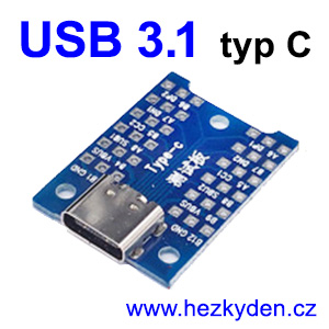 Adapter USB 3.1 typ C zásuvka