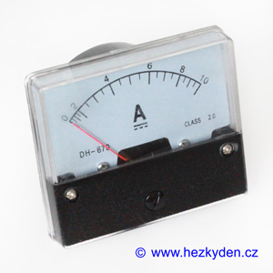 Panelový analogový ampérmetr DC 60x70mm DH670
