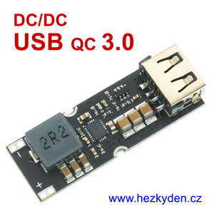 DC/DC měnič nabíječka USB QC3.0