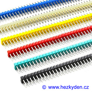 Jumperové kolíkové lišty barevné 2x40 pin