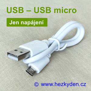 Kabel USB - USB micro - napájecí