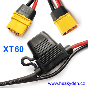 Kabel XT60 s pojistkovým pouzdrem