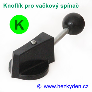 Knoflík pro vačkový spínač s pákou