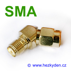 Konektor SMA spojka V lomená