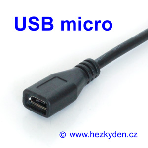 Konektor USB micro zásuvka s kabelem