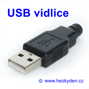 Konektor USB vidlice na kabel