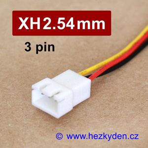 Konektor XH2.54mm - zásuvka s kabelem - 3 pin