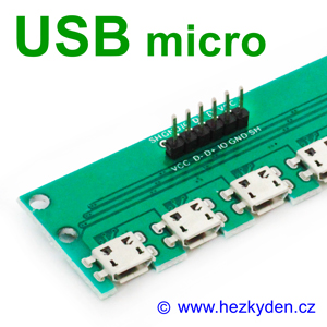 Konektorová lišta USB micro