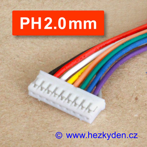 Konektor PH2.0mm - konektor s kabelem