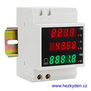 LED elektroměr na DIN lištu