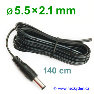 Napájecí konektor s kabelem 5,5×2,1 mm