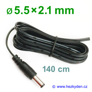 Napájecí konektor s kabelem 5,5×2,1 mm Napájecí konektor s kabelem 5,5×2,1 mm