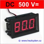 Panelový digitální voltmetr LED 500V DC