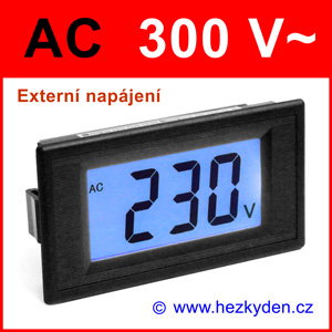 Panelový digitální voltmetr LCD 300V~ AC