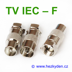 Redukce adapter TV IEC - F konektor