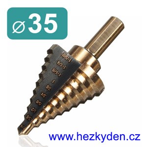 Stupňovitý vrták 35mm palcový