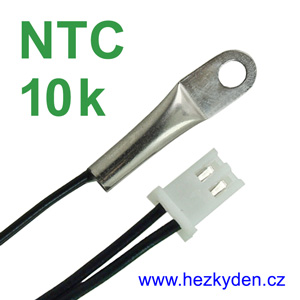 Termistor NTC 10k s kabelem – senzor v kabelovém oku