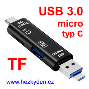 USB čtecka karet oboustranná OTG