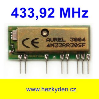 Vf přijímač Aurel 434 MHz SAW stíněný