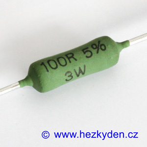 Výkonový odpor rezistor 100R 3W
