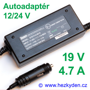 Univerzální napájecí autoadaptér pro notebooky 90W