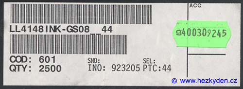 Dioda LL4148 - štítek