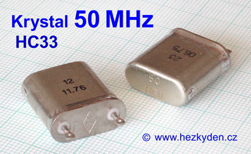 Krystal 50 MHz HC33