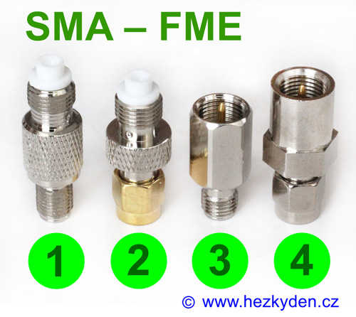Redukce adapter SMA-FME konektory Redukce adapter SMA-FME konektory