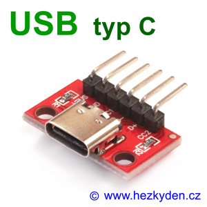 Adapter USB typ C kolíky zahnuté Adapter USB typ C kolíky zahnuté