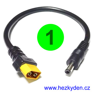 Kabel XT60 - napájecí konektor DC 5521 Kabel XT60 - napájecí konektor DC 5521