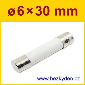Trubičková keramická pojistka 6x30mm