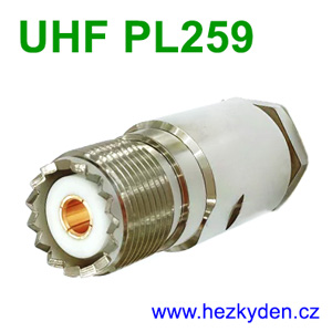 Konektor UHF PL259 na kabel robustní zásuvka Konektor UHF PL259 na kabel robustní zásuvka