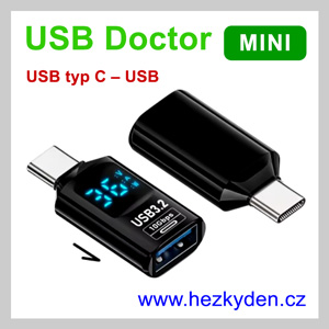 USB doctor mini / USB typ C - USB černý USB doctor mini / USB typ C - USB černý