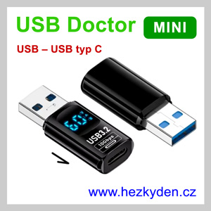 USB doctor mini / USB - USB typ C černý USB doctor mini / USB - USB typ C černý
